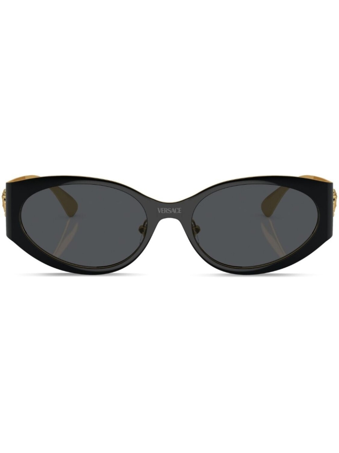 

Versace Eyewear солнцезащитные очки в овальной оправе, черный