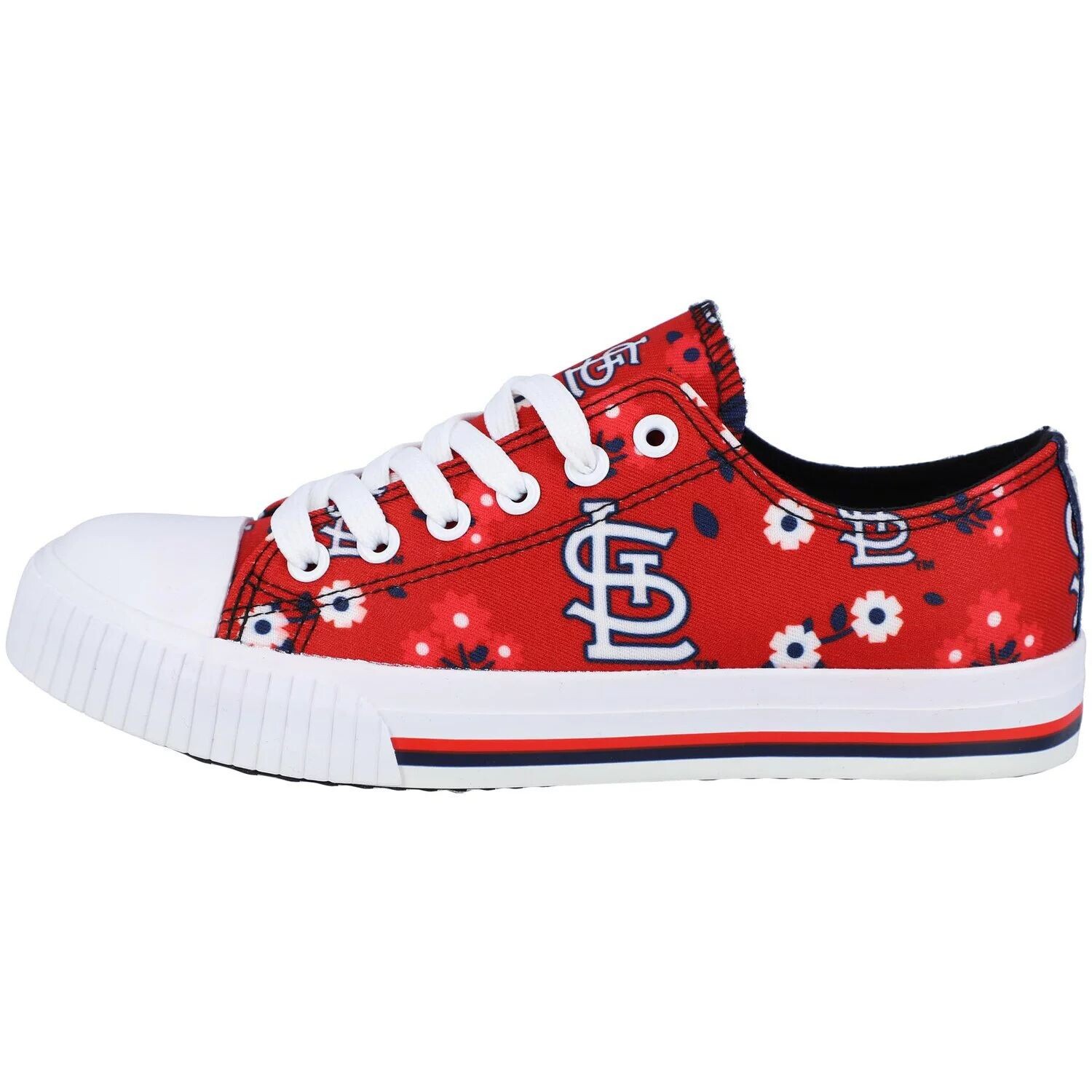 

Женские красные туфли FOCO St. Louis Cardinals из парусины с цветочным принтом