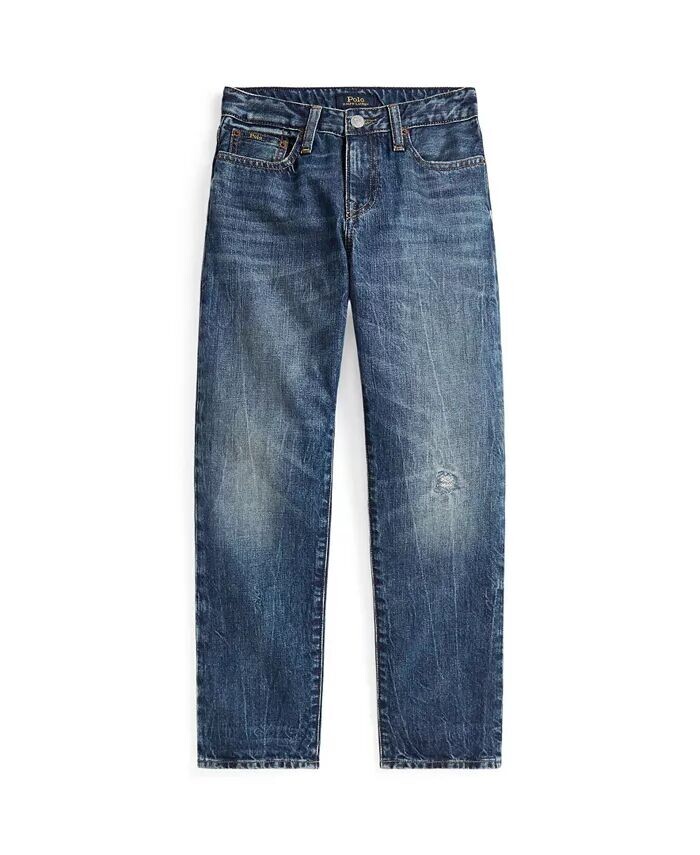 

Прямые потертые джинсы Big Boys Hampton Polo Ralph Lauren, синий