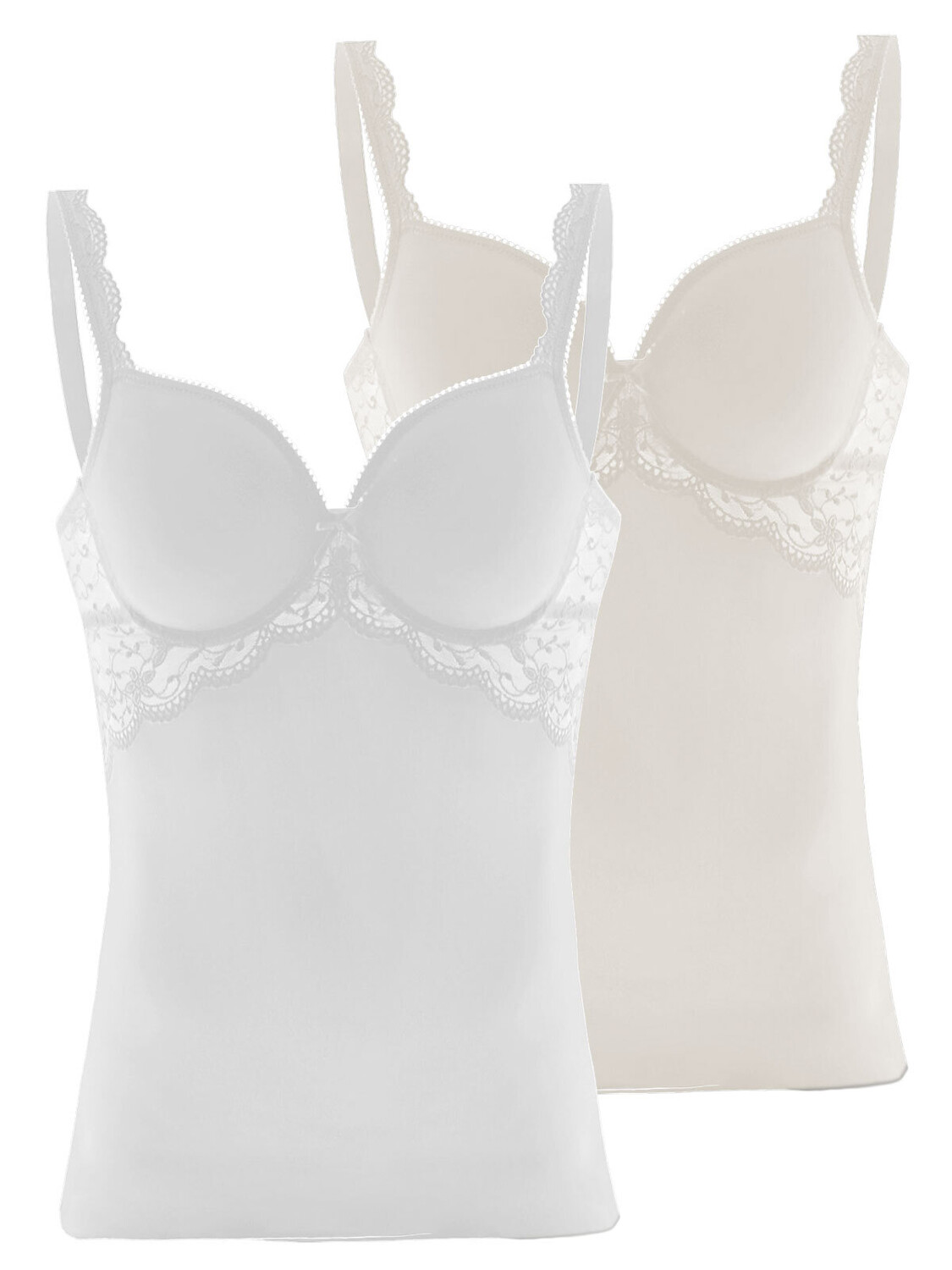 

Майка Nina von C. 2er Pack Spacer BH Hemd, цвет Weiss champagner