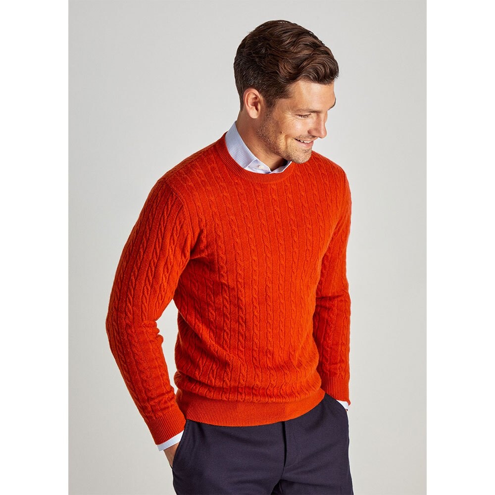 

Свитер Façonnable Cash Cable Crew Neck, оранжевый