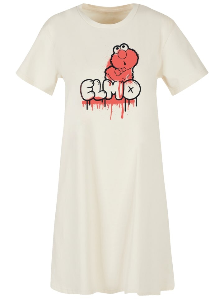 

Футболка F4NT4STIC Kleid Sesamstraße Elmo Graffiti, цвет whitesand