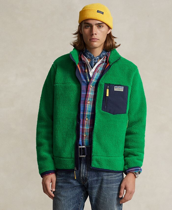 

Мужская флисовая куртка с ворсом Polo Ralph Lauren, зеленый