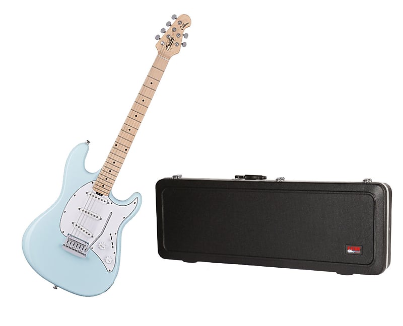 

Электрогитара Sterling by Music Man S.U.B. Cutlass SSS in Daphne Blue + Gator Hard Case