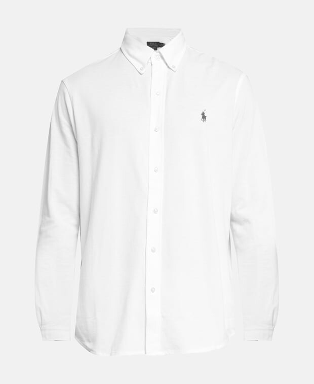

Рубашка с длинными рукавами – облегающий крой Polo Ralph Lauren, белый