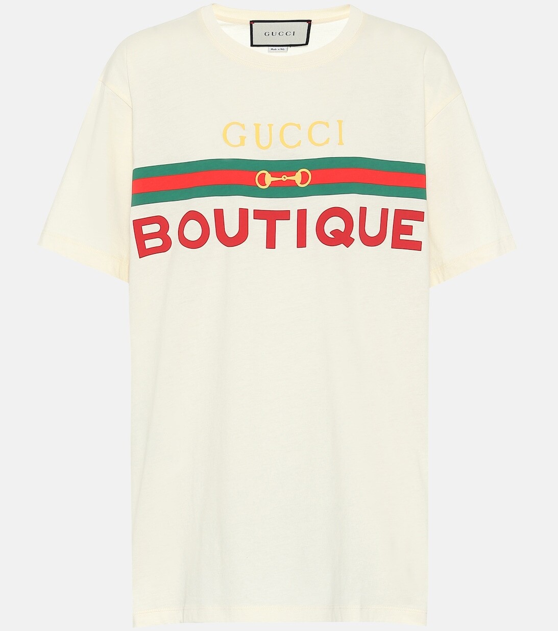 

Хлопковая футболка с принтом GUCCI, белый