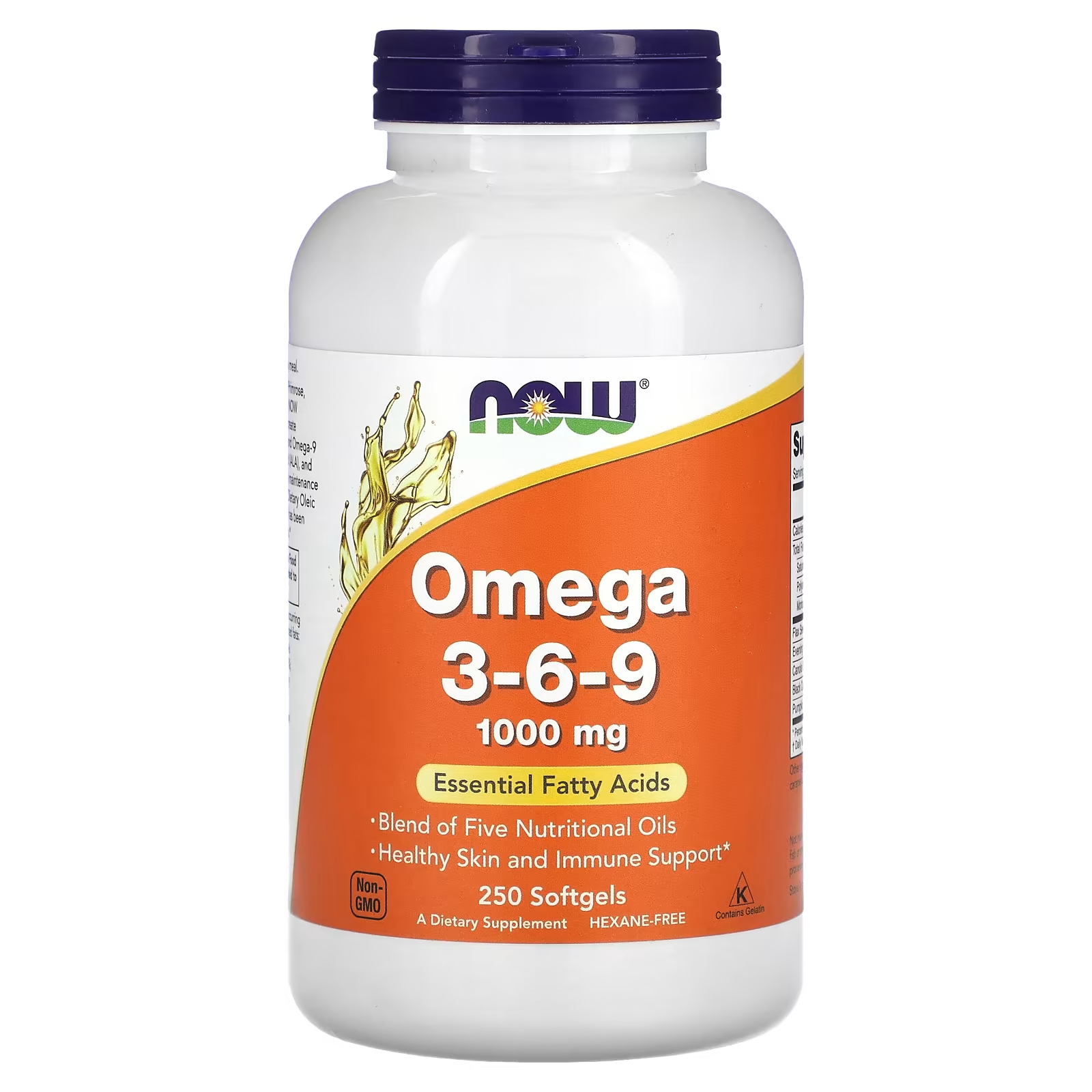 NOW Foods Omega 3-6-9 1000 мг, 250 мягких таблеток (500 мг на мягкую таблетку) nordic naturals proomega junior strawberry 500 мг 90 мягких таблеток 250 мг на мягкую таблетку