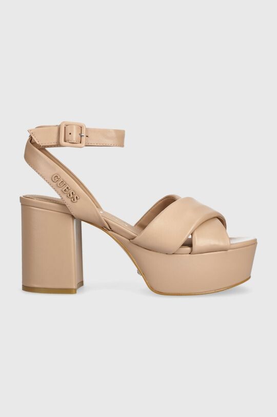 SHANNY кожаные сандалии Guess, бежевый