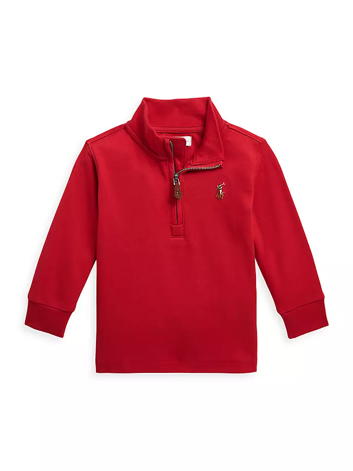 

Свитер с молнией в четверть для маленького мальчика Polo Ralph Lauren, красный