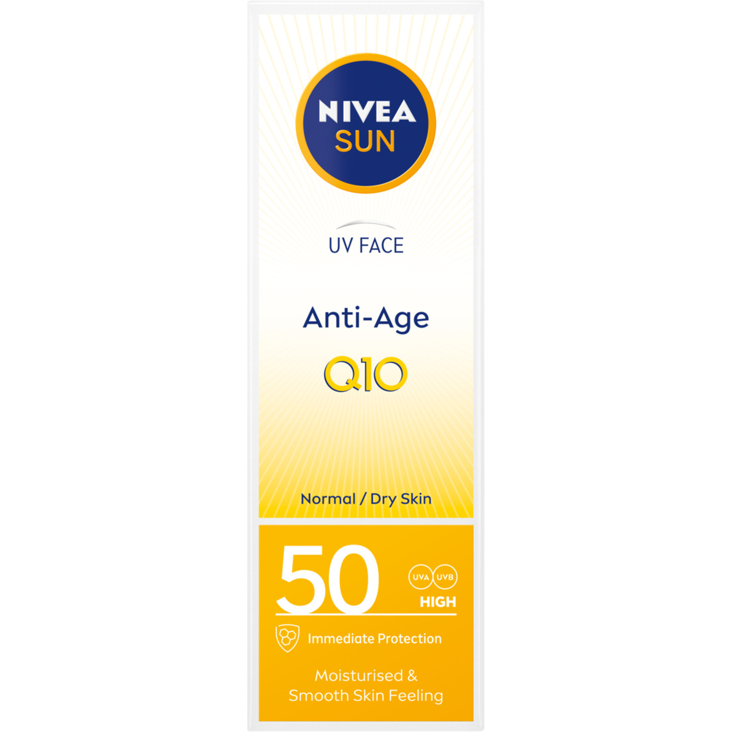 Крем для лица против морщин с spf50 Nivea Sun, 50 мл маска для лица q10 vitamina c anti arrugas energizante mascarilla facial nivea 1 шт