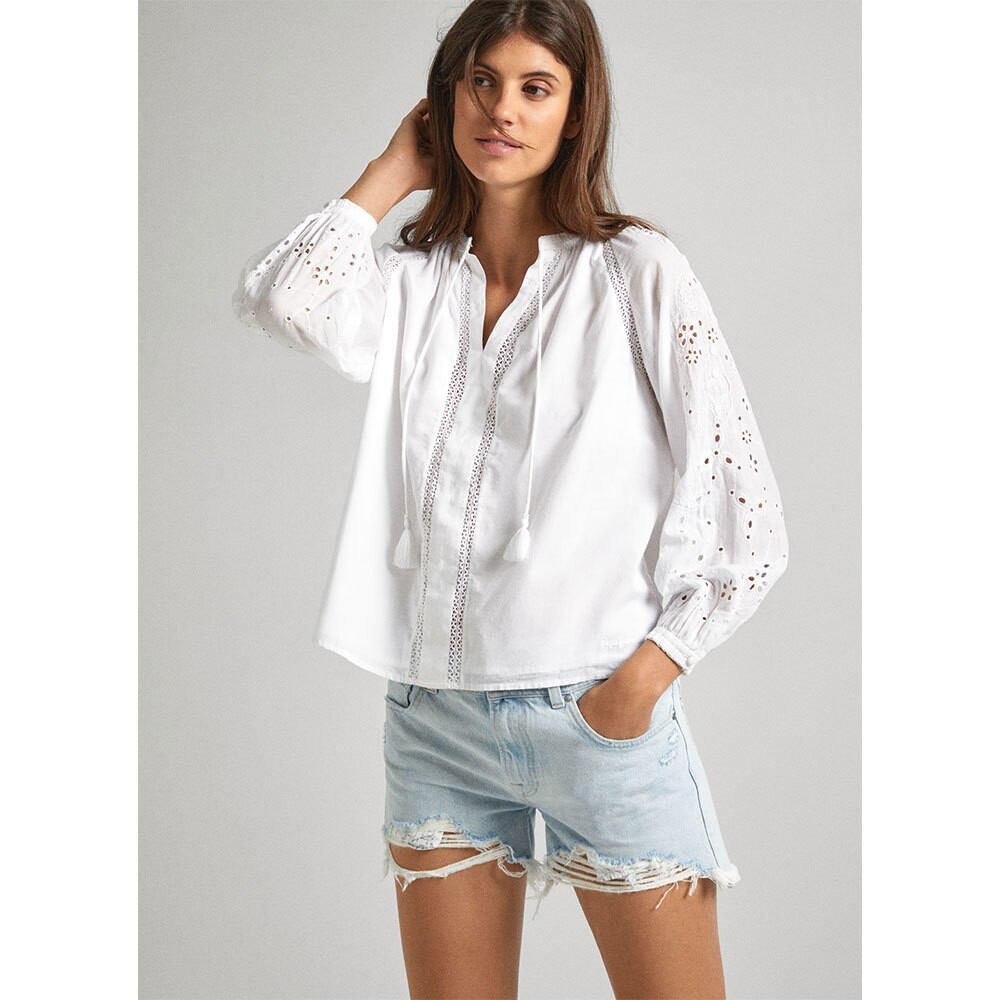 

Блуза Pepe Jeans Ewan Long, белый