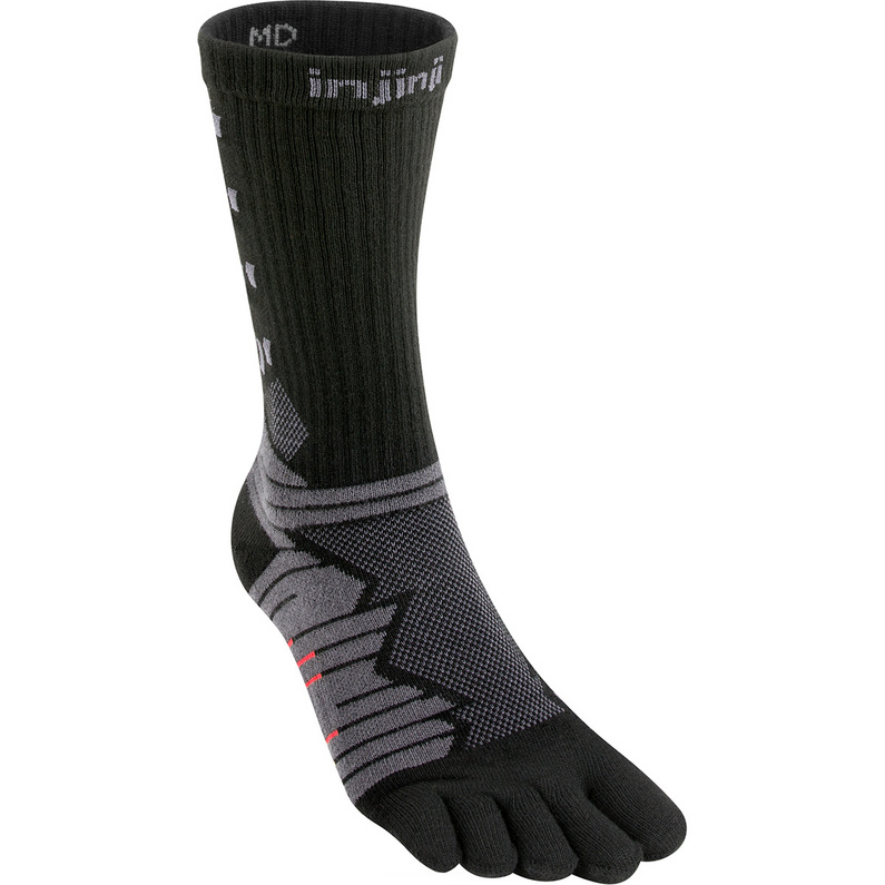 Носки Ultra Run Crew Injinji, черный носки тапочки для мужчин и женщин смешные короткие экипировочные с пятью пальцами спортивные для бега однотонные