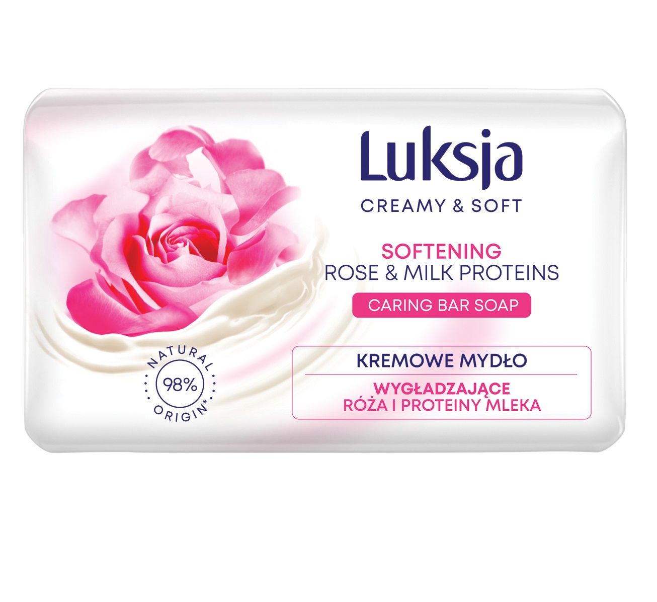 цена Luksja Creamy & Soft Róża i Proteiny Mlekaкусковое мыло, 90 g