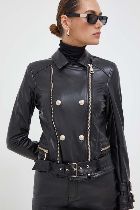 Байкерская куртка Guess, черный куртка из искусственной кожи guess цвет cinnamon