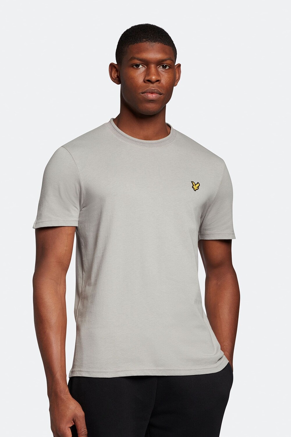 

Серая футболка с воротником Lyle & Scott, серый