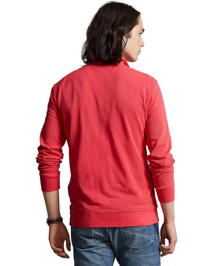 

Пуловер Polo Ralph Lauren Cotton Mesh 1/4 Zip Pullover, красный