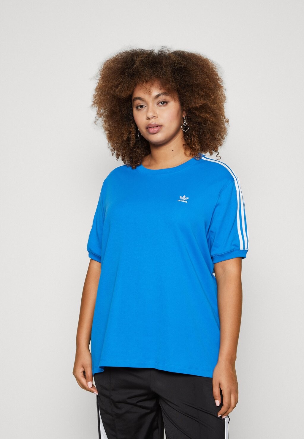 Футболка с принтом 3 STRIPES TEE adidas Originals, цвет bluebird