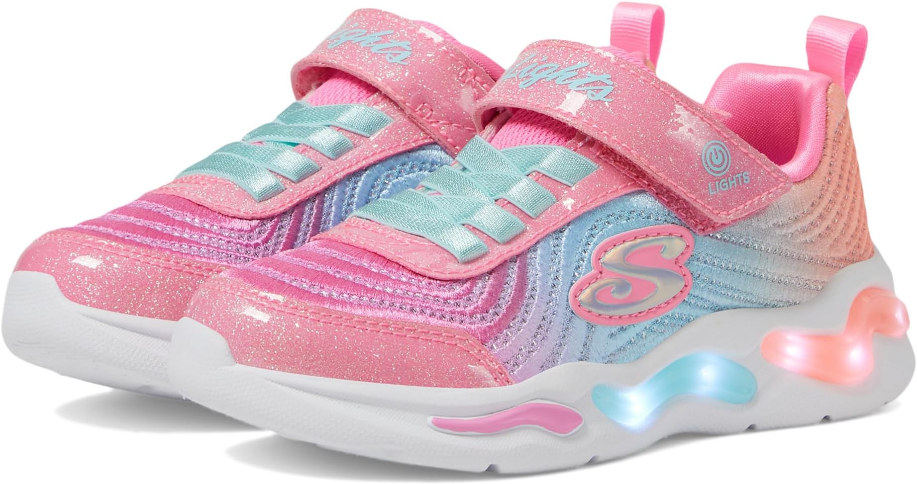 

Кроссовки SKECHERS KIDS Wavy Beams - Ombre Express 302327L, цвет Pink/Multi