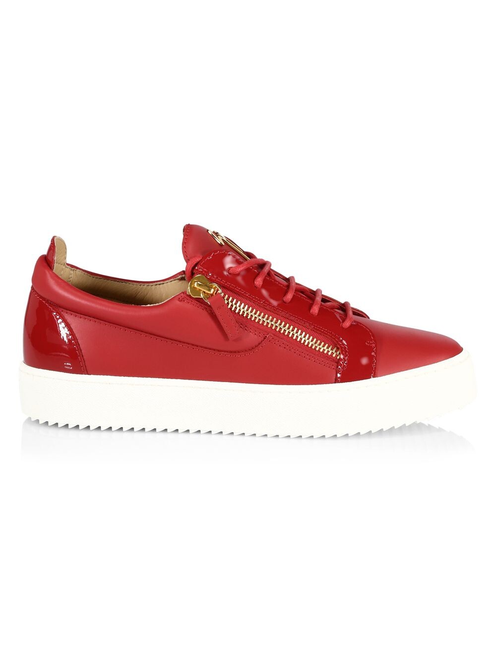 

Двухцветные кожаные низкие кроссовки на платформе Giuseppe Zanotti