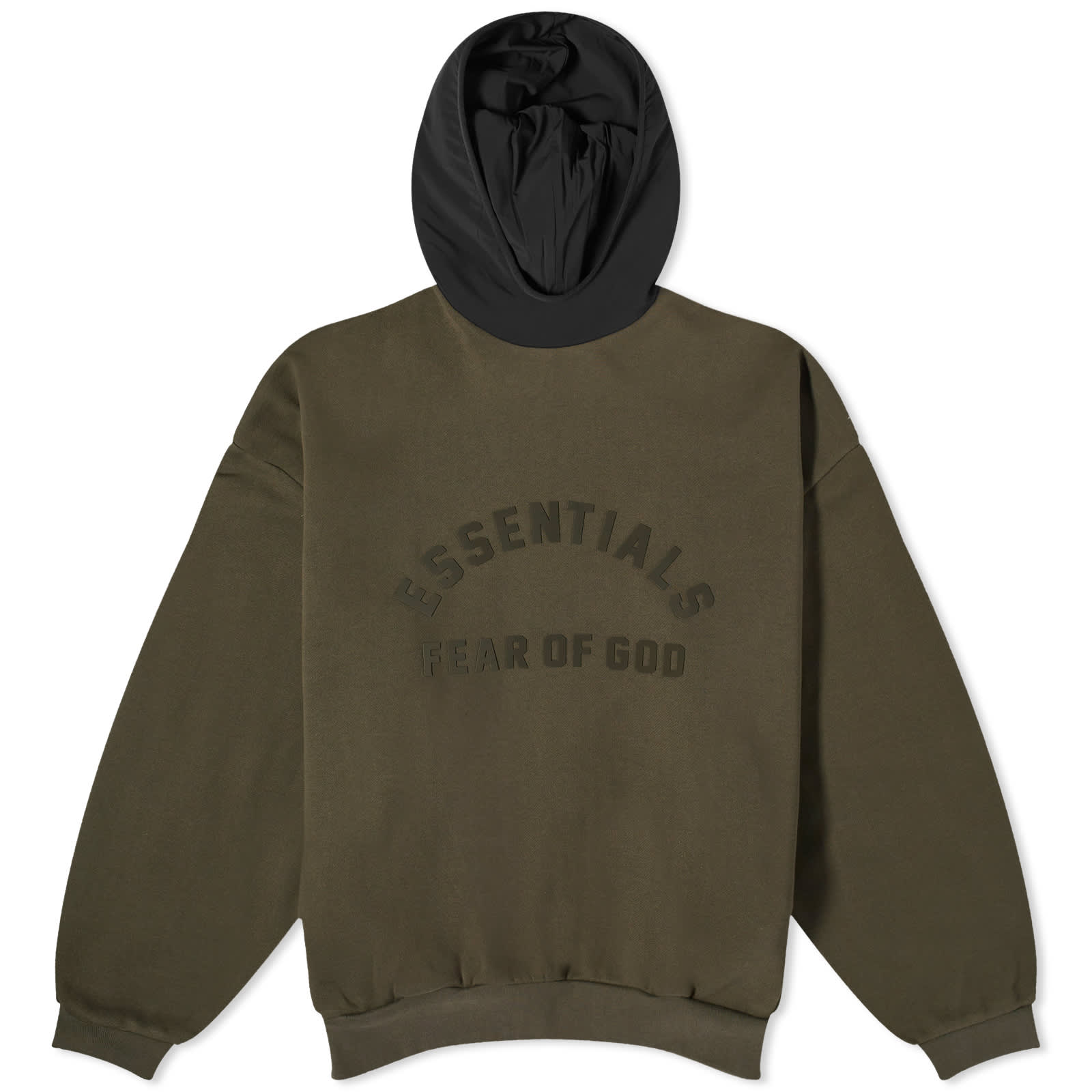 Худи Fear Of God Essentials Spring Nylon Fleece, цвет Ink & Jet Black цена и фото