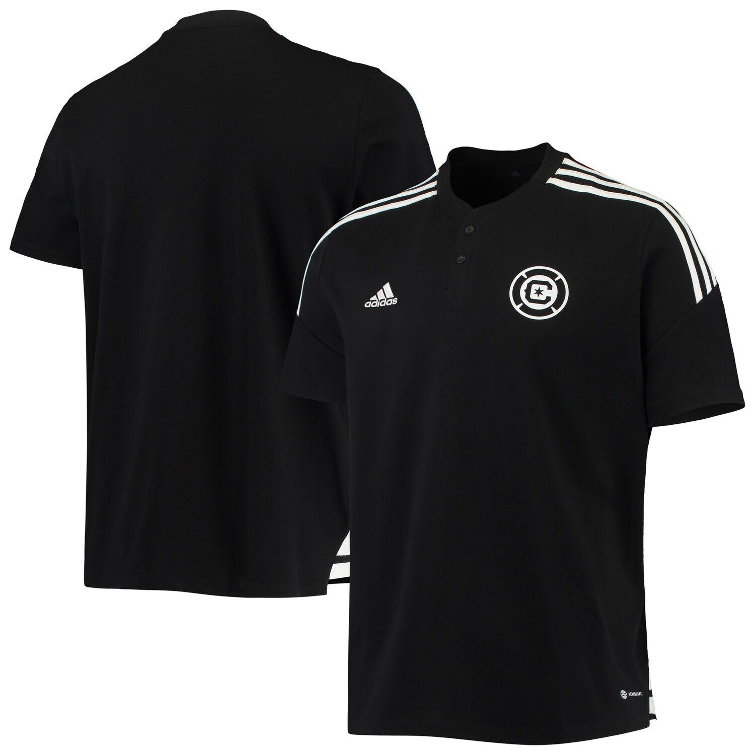 

Мужская футболка-поло adidas Black Chicago Fire Henley AEROREADY