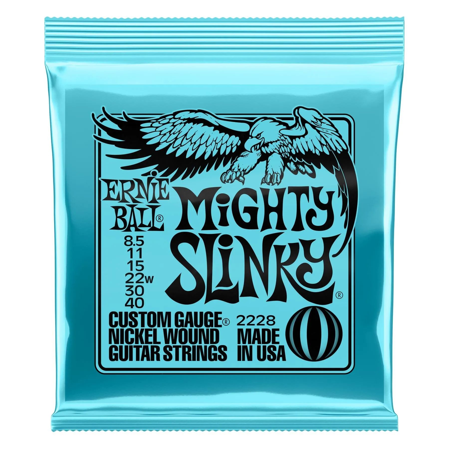 

Струны для электрогитары Ernie Ball 2228 Mighty Slinky с никелевой обмоткой — .0085-.040