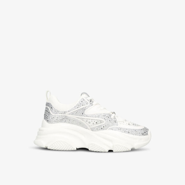 

Кроссовки Privy из искусственной замши и сетки, украшенные стразами Steve Madden, белый