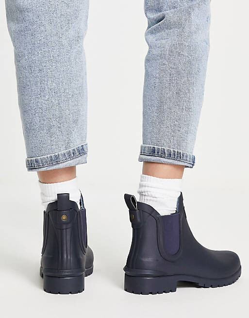 

Темно-синие резиновые сапоги челси Barbour Wilton