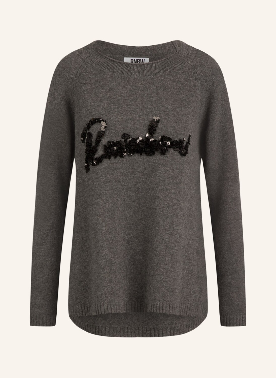 

Свитер RAINBOW CASHMERE mit Cashmere und Pailletten, серый