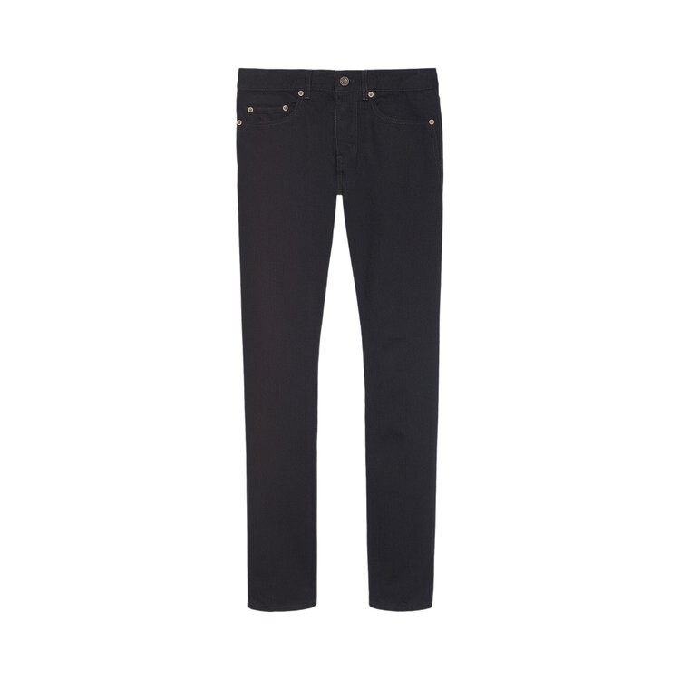 

Джинсы Saint Laurent Slim Fit 'Worn Black', черный