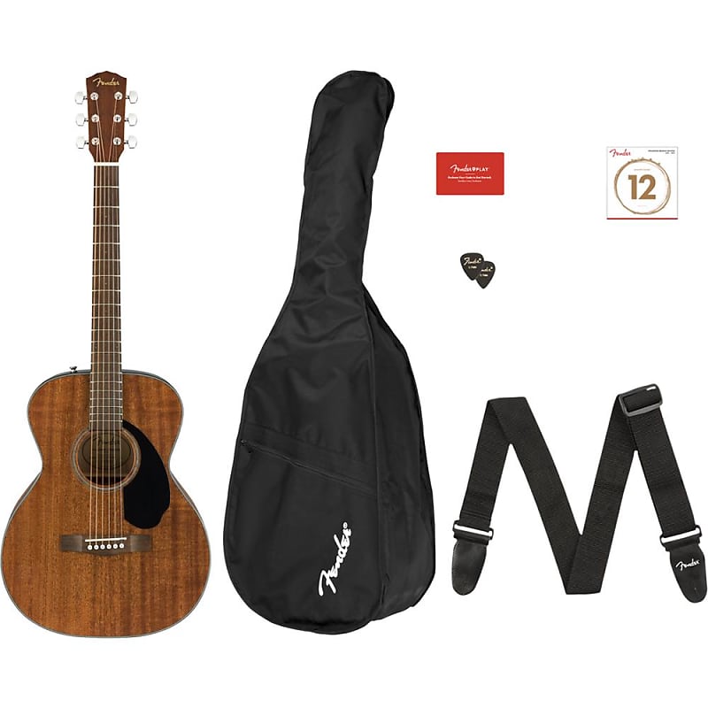 

Акустическая гитара Fender CC-60s Concert Acoustic Guitar Pack V2, All Mahogany