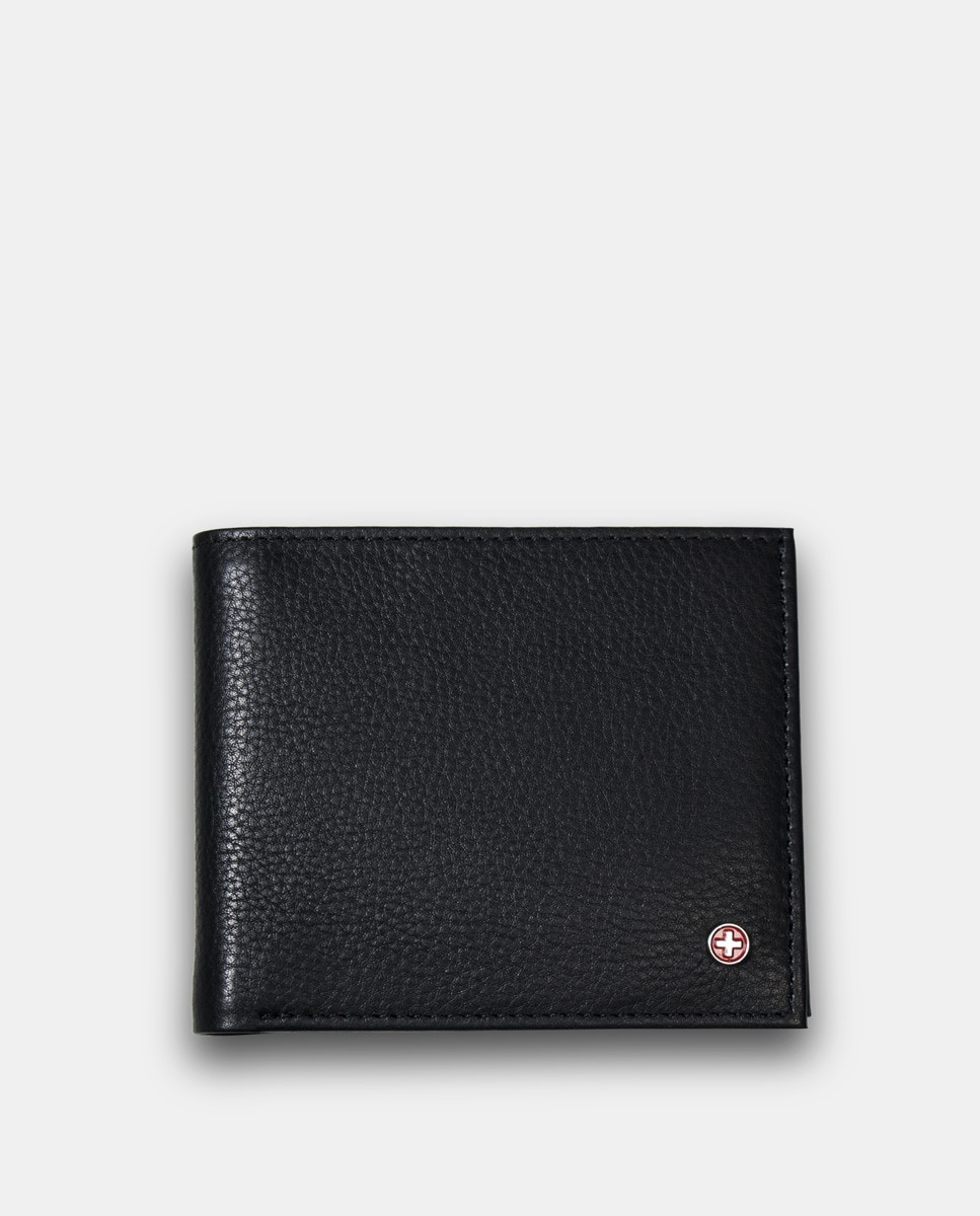 Мужской кошелек Swissbags черный кожаный с двойным бумажником Swissbags, черный rfid защита от кражи из углеродного волокна роскошный телефон кредитный смарт кошелек для bmw m x1 x2 x3 x4 x5 x6 x7 e46 f30