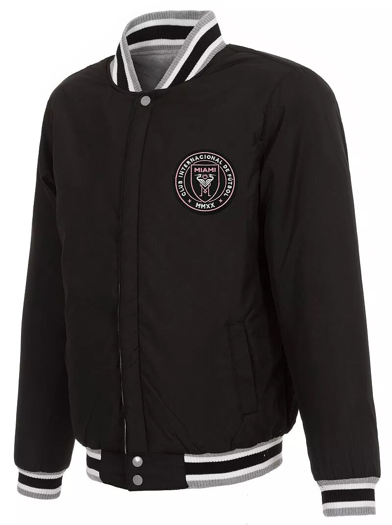 Черная двусторонняя флисовая куртка Jh Design Inter Miami CF