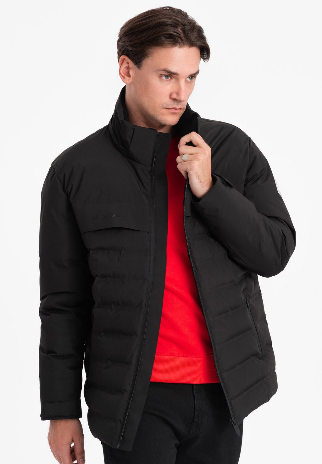 Куртка зимняя With Detachable Hood Jahp Ombre, черный рубашка zara kids check with detachable hood серый черный