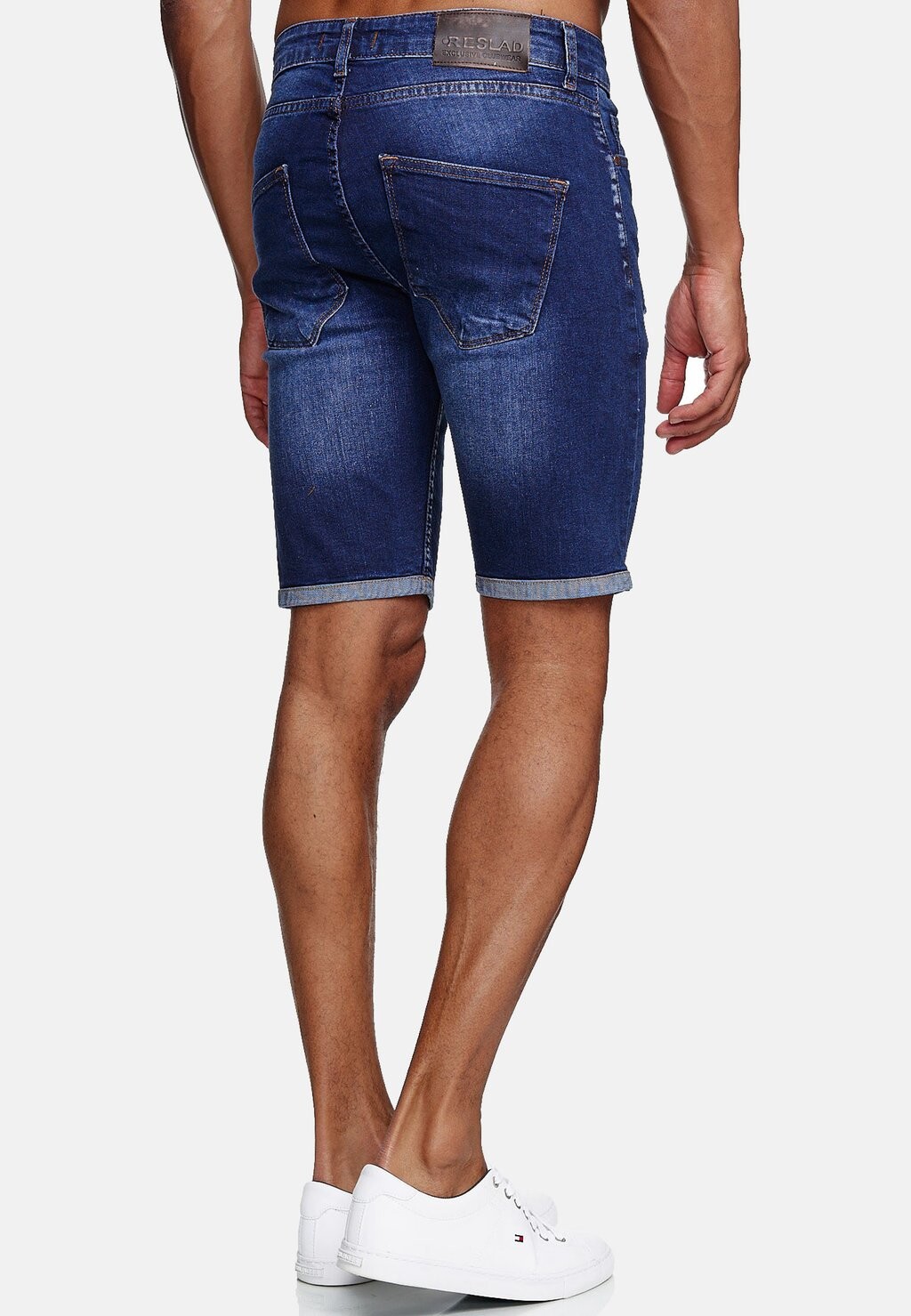 

Джинсовые шорты Destroyed Used Washed RESLAD, синие