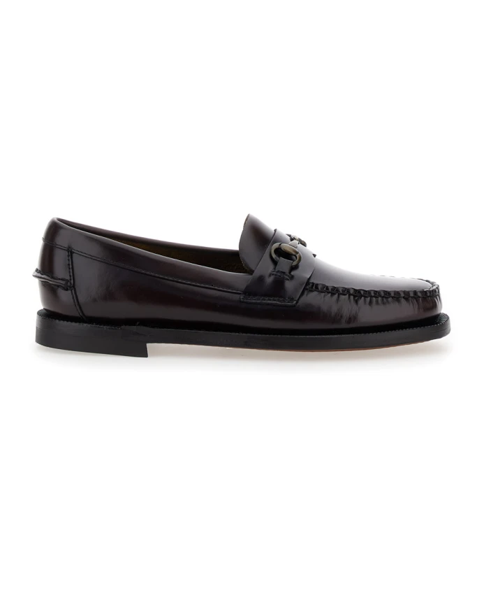 

Классические бордовые женские туфли на плоской подошве. Sebago, красный
