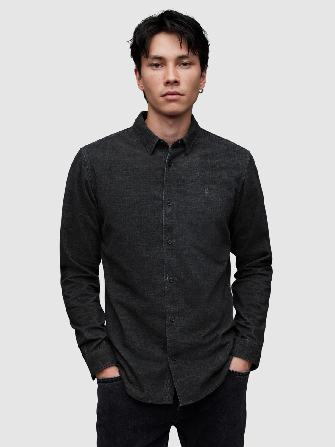 

Рубашка Лорелла с длинным рукавом AllSaints, черный
