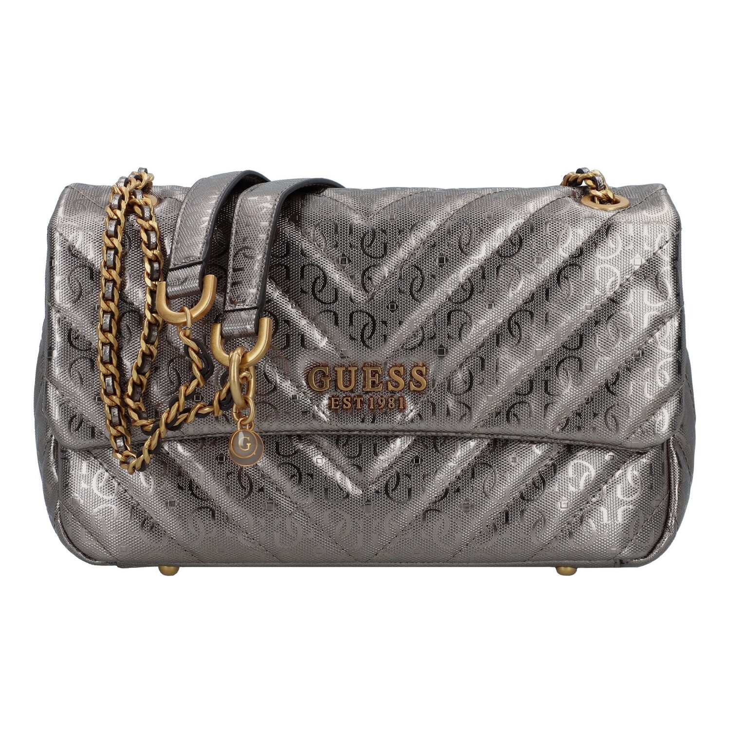 

Сумка через плечо Guess Jania 26 cm, цвет pewter