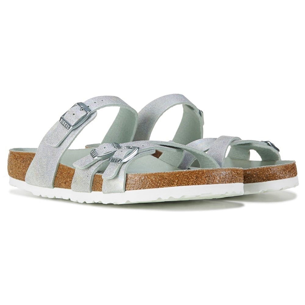 Женские сандалии Franca Vegan со стелькой Birkenstock, цвет iridescent matcha microsuede