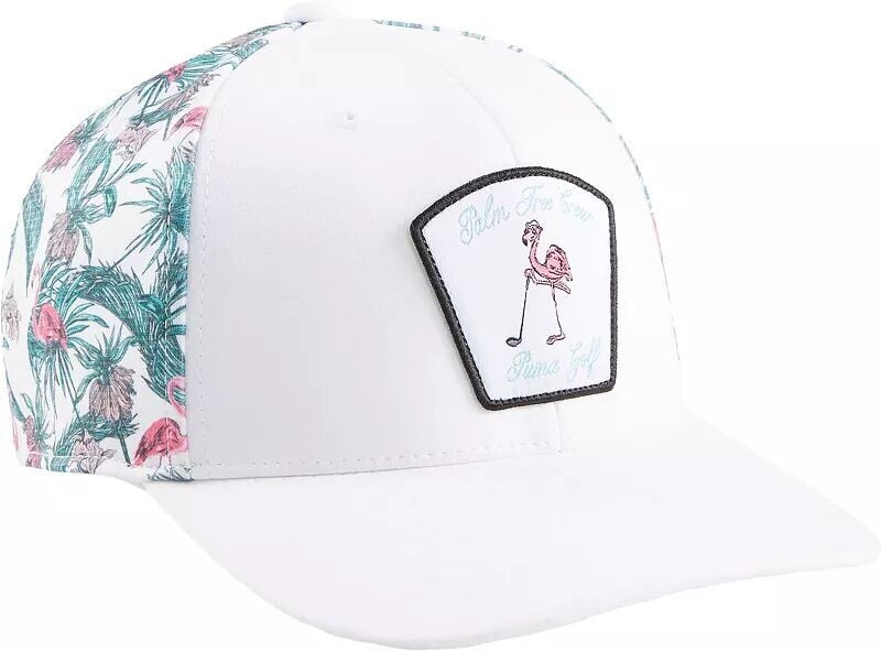 

Мужская кепка для гольфа Flamingo Puma x Palm Tree Crew, белый/розовый
