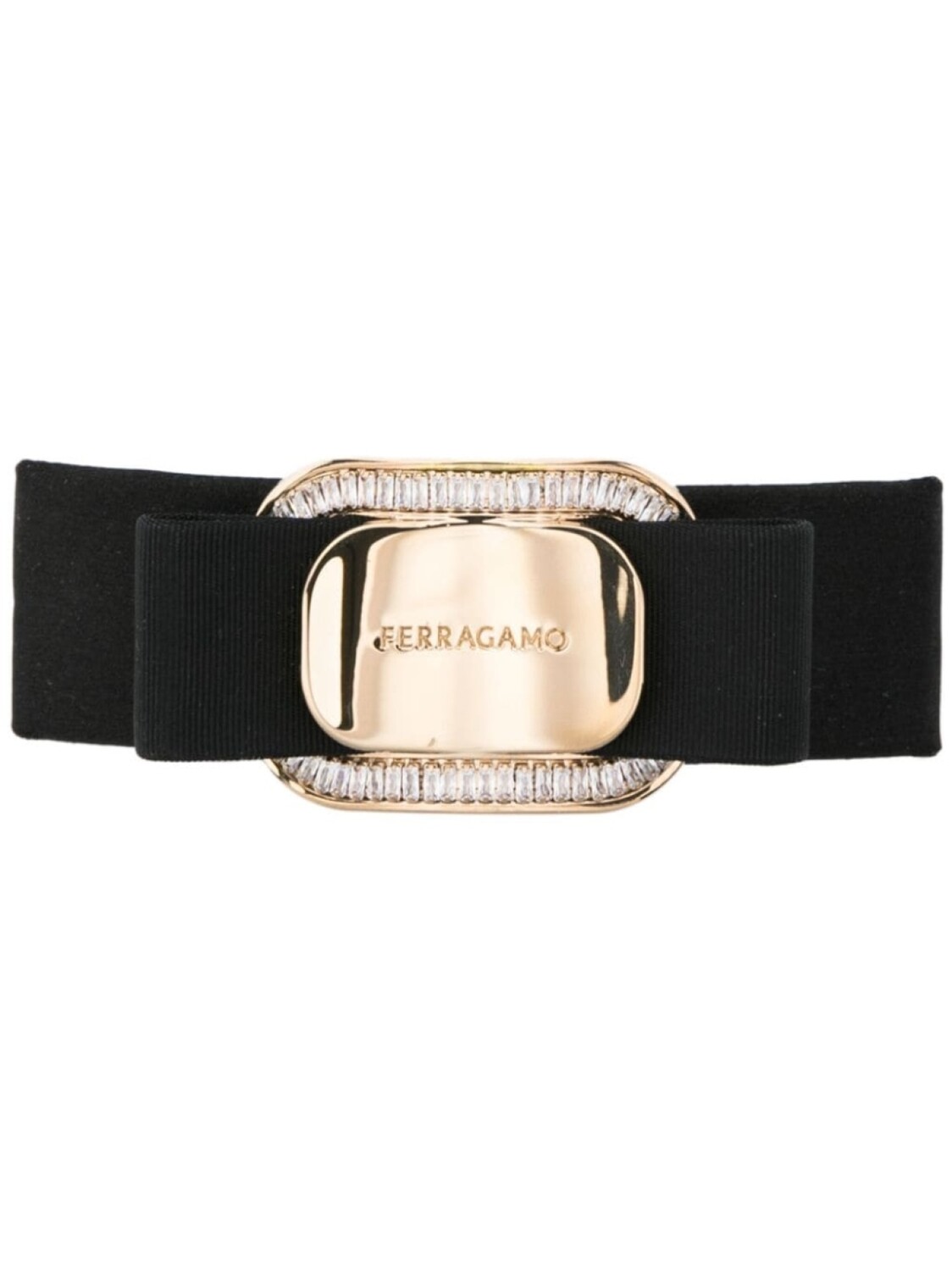 

Ferragamo заколка-бантик с логотипом, черный