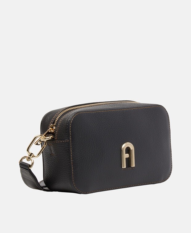 

Кожаная сумка через плечо Furla, черный