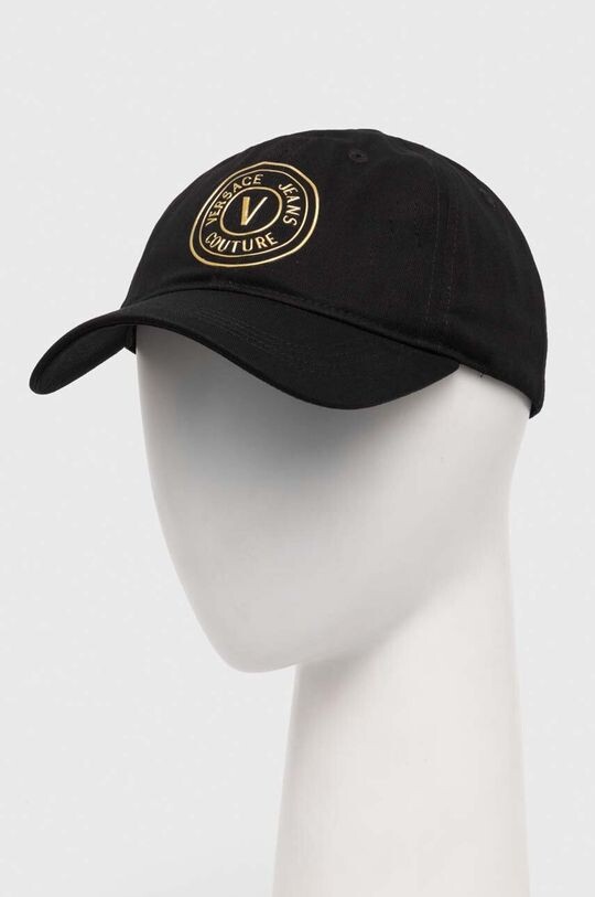 

Хлопковая бейсболка Versace Jeans Couture, черный