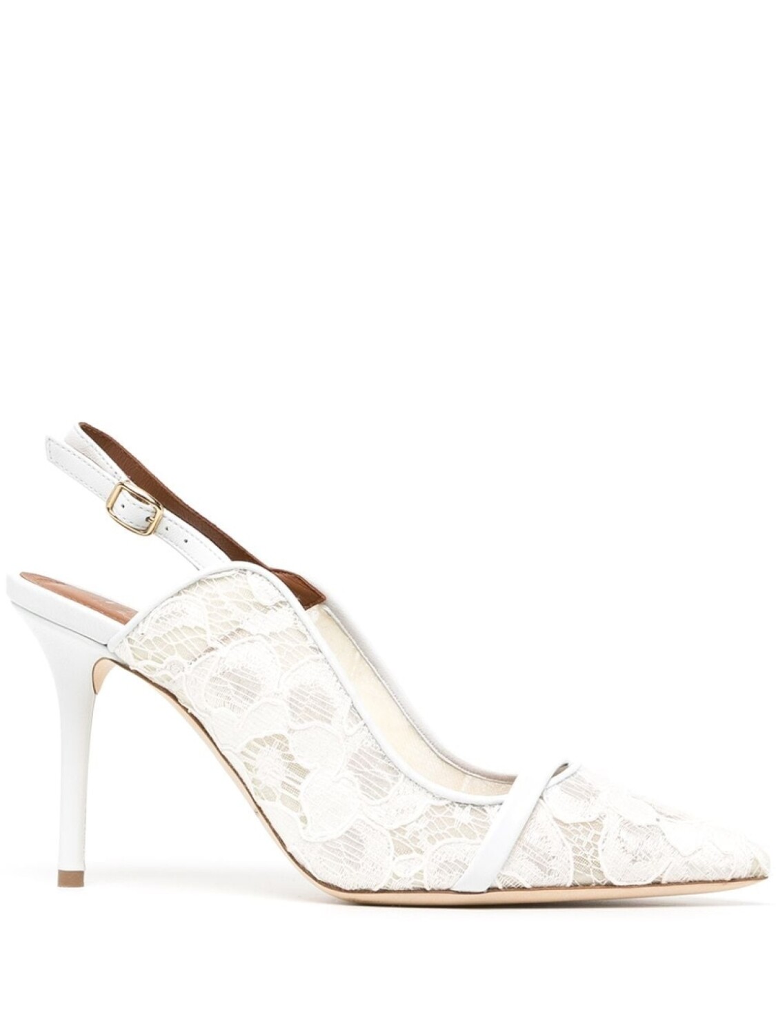 

Кружевные туфли-лодочки Marion 85 Malone Souliers, белый