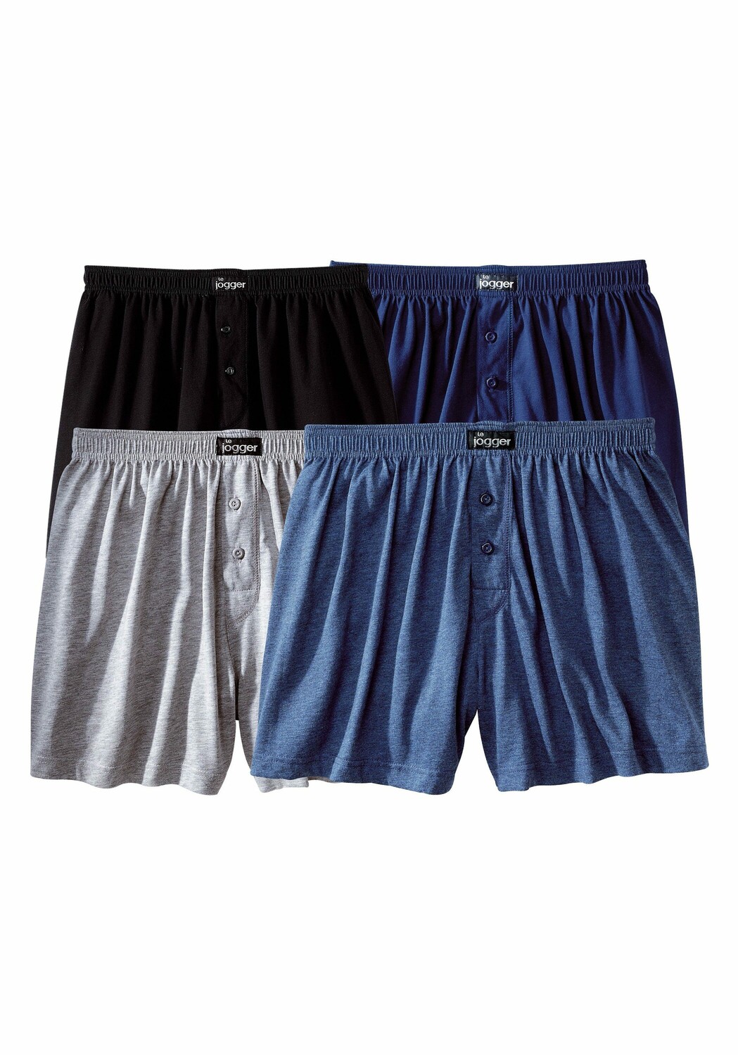 

Боксеры LE JOGGER Weiter Boxer, цвет schwarz, marine, grau-meliert, blau-meliert