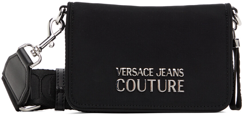 

Черная спортивная сумка с логотипом Versace Jeans Couture