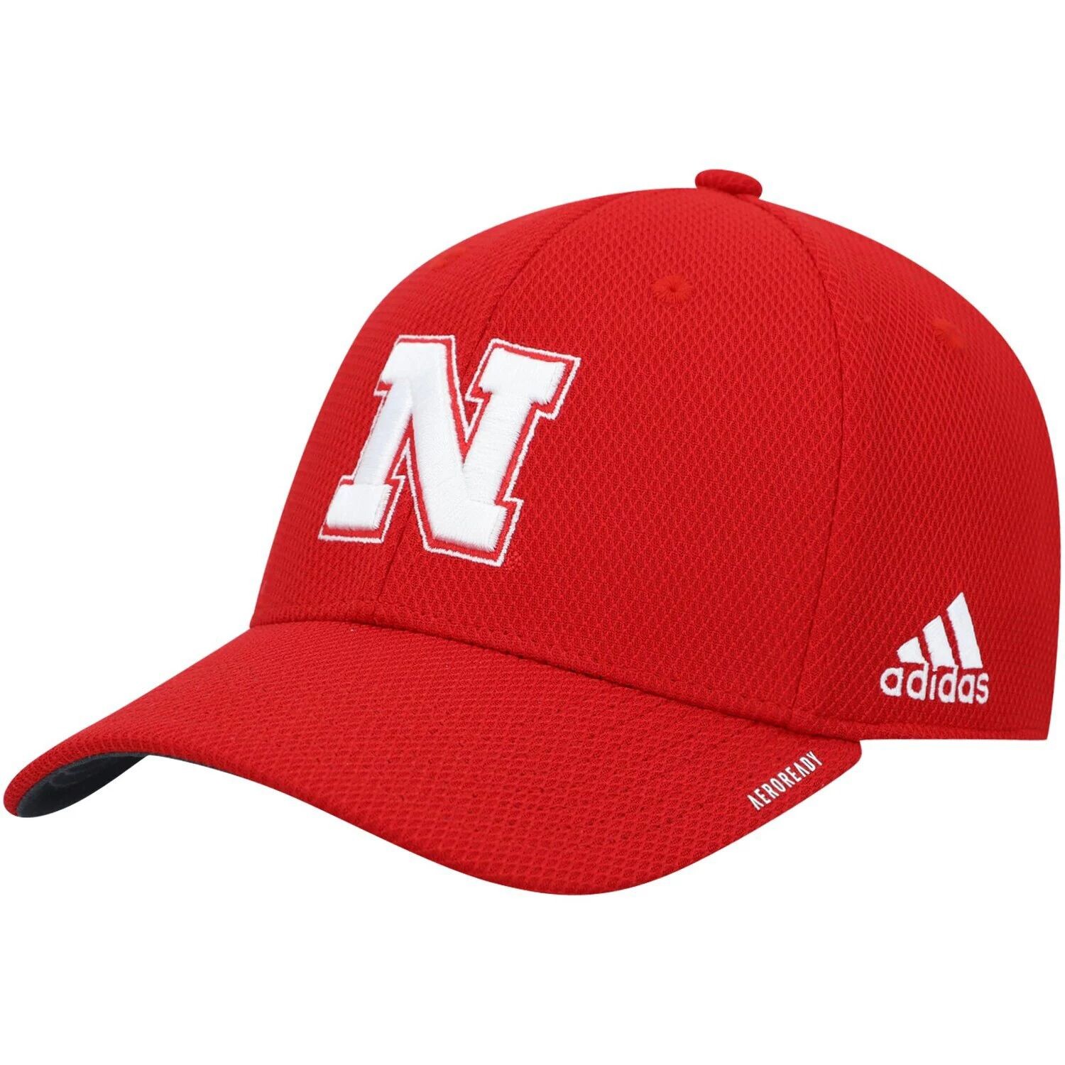 

Мужская кепка adidas Scarlet Nebraska Huskers 2021 Sideline Coaches AEROREADY Flex Hat