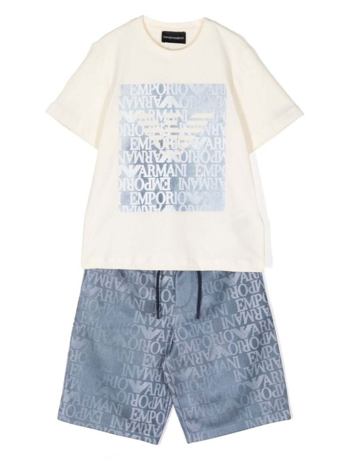 

Спортивный костюм с логотипом Emporio Armani Kids, бежевый