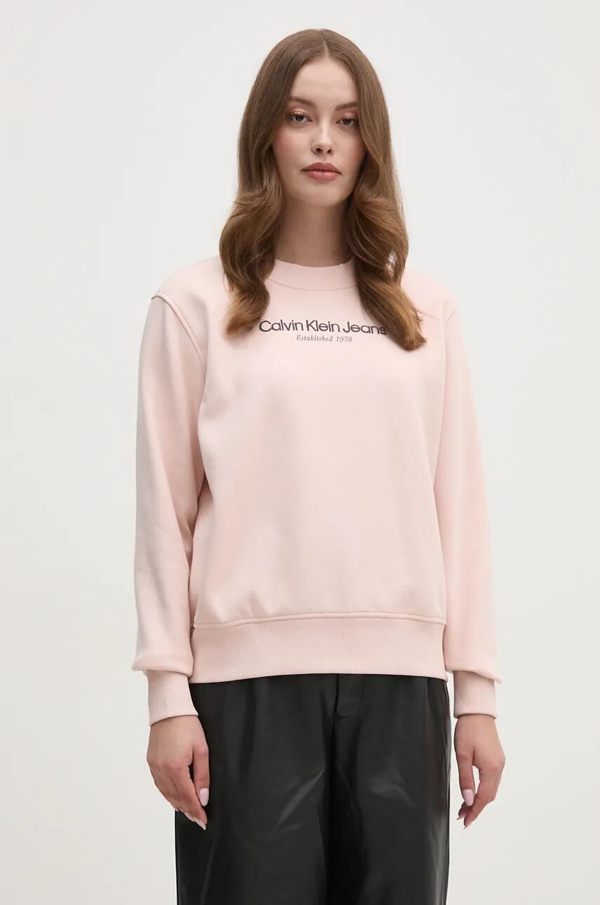 

Толстовка Calvin Klein Jeans, розовый