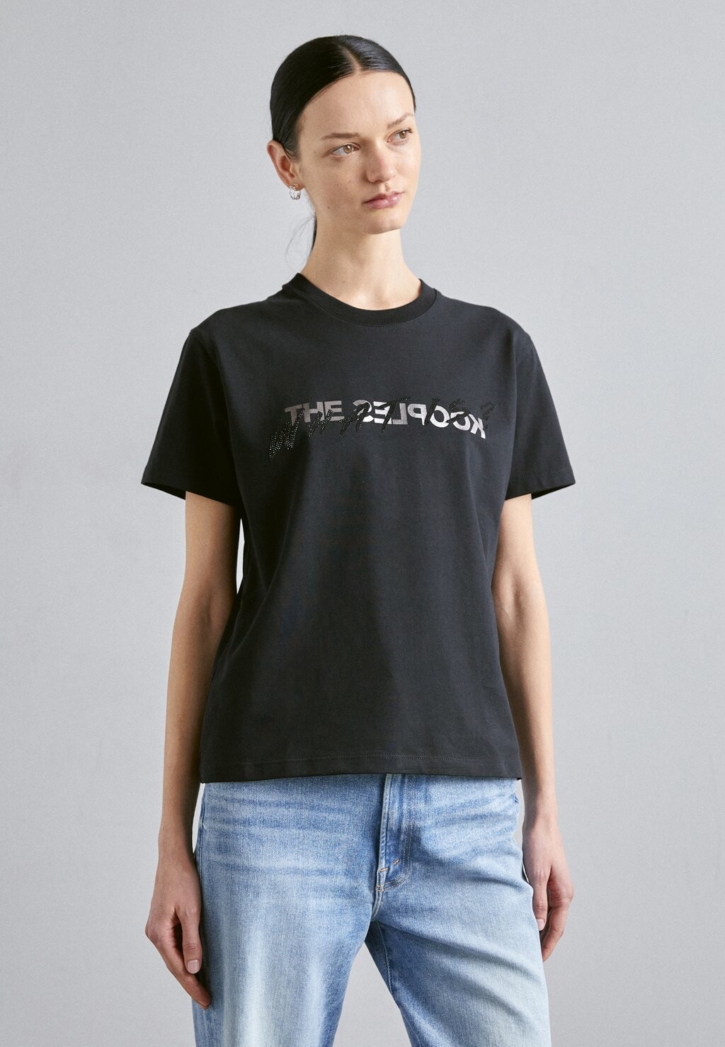 

Футболка с принтом The Kooples, черная, Черный